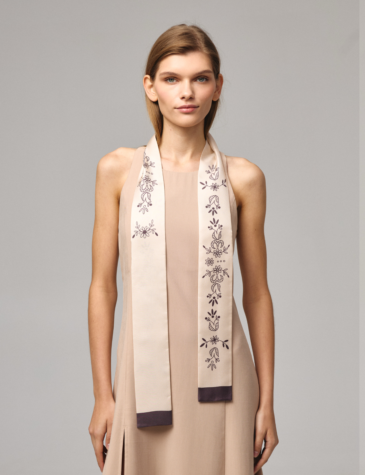 Картинка Шовкова стрічка Twilly «Мереживо» Ivory 